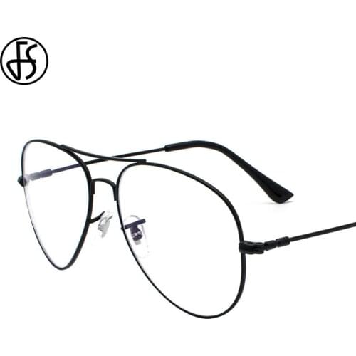 FS Fashion Decoration Anti Bluelight Glasses For Men Women Gold Black Big Frame Reading Blue Light Blocking Computer Glasses