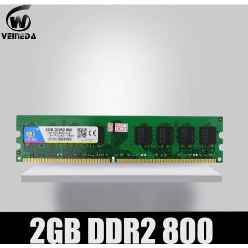 100% New Memory Ram ddr2 2gb 4gb 800mhz Dimm PC2-6400 Memory For Intel AMD Mainboard Compatiblt 2GB DDR2 667MHz 533MHz