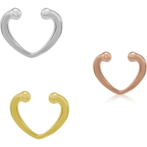 Open Heart Ear Cuff 925 Sterling Silver Winter Halloween Girl Friends 2021 Jewelry For Woman Fashion Female Earrings