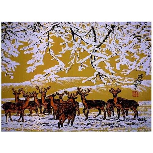 Landscape diamond painting moose deer animal embroidery mosaic diamond dotz diy rhinestone picture puzzle toy drawing wall decor