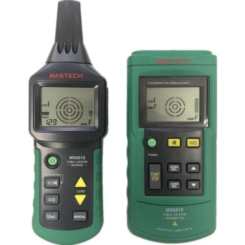MASTECH MS6818 Advanced Wire Tester Tracker Multi-Function Cable Detector 12~400V Pipe Locator Meter Transmitter Receiver