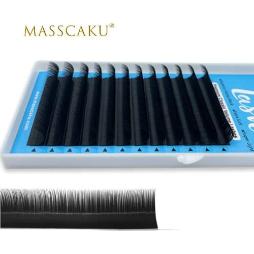 MASSCAKU Professionals Eyelash Extension Silk Lash Extension individual Lashes Soft Russian Volume Eyelashes Natural Faux Cils