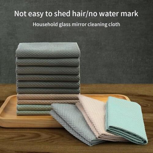 5PCS Special Fish Scale Wipes For Glass Cleaning Housework Cleaning Cloth