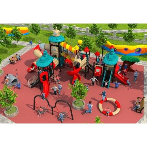 CE,ISO,TUV customized school playground structure big children plastic slide kids qualitied outdoor play equipment YLW-OUT171047