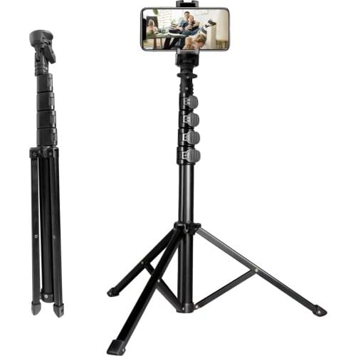 Tripod Stand & Selfie Stick Tripod,Cellphone Tripod with Bluetooth Remote and Phone Holder, Compatible with All Phones/Cameras