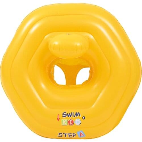 Cute Baby Swimming Ring Circle Inflatable Swim Ring Seat Safety Protective Summer Swimming Floats Hexagona Ring For Kids Infant
