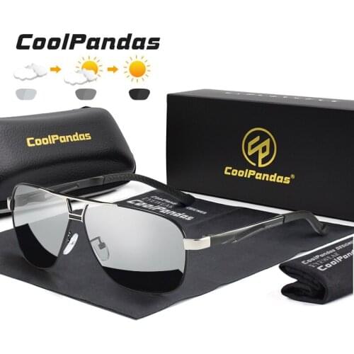 2021 Brand Design Square Aluminum Photochromic Sunglasses Men Polarized UV400 Male Chameleon Glasses Women For Men Oculos de sol