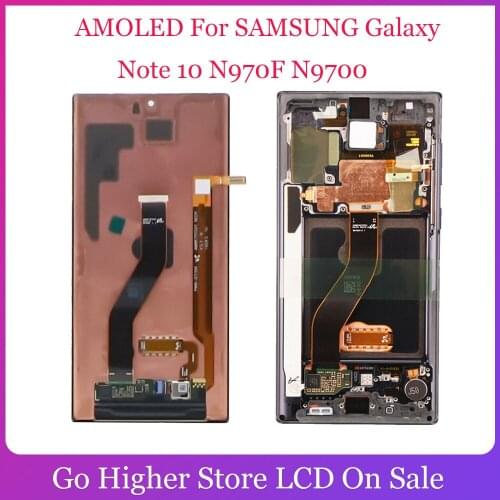 SUPER AMOLED For SAMSUNG Galaxy Note 10 N970F N9700 Lcd Touch Screen Digitizer Assembly Parts