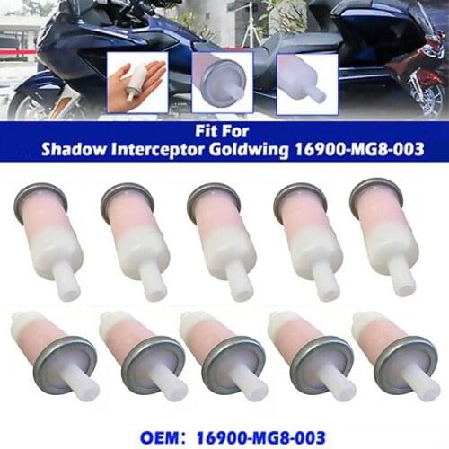 3/8Inch 10MM Motorcycle Fuel Filter for Kawasaki Yamaha Honda CBR600 VT750 600 VT1100 16900-MG8-003 49019-105