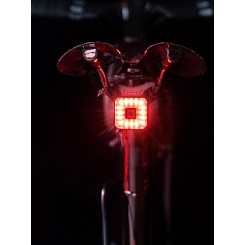 Smart Bicycle Rear Light Multi Lighting Modes USB Charge Led Bike Light Cycling Tail Taillight Flash Lights For MTB Bike Lamp