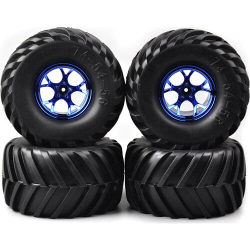 IN STOCK 4pcs/Set Rubber 1:10 Bigfoot Tires&Wheel Rims For HPI RC Car Monster Truck