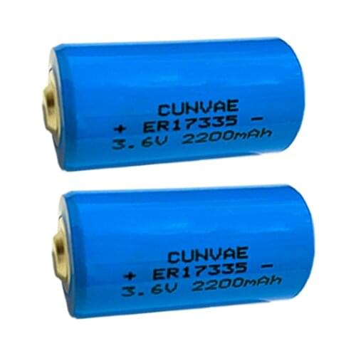 2PCS ER17335 17335 Lithium Battery 3.6V 2200mAh Li-Ion Batteries Cells For Flashlight Security Camera And Toy