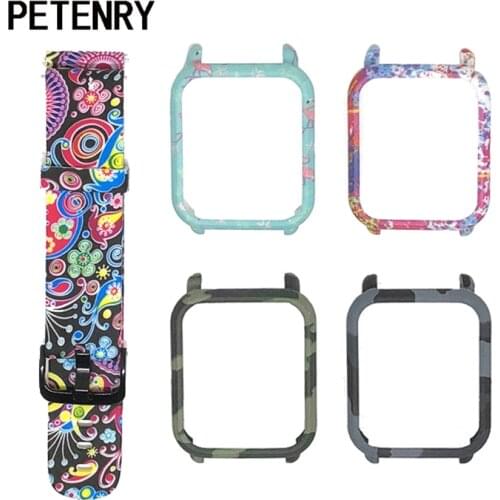 20mm Watch Strap for Amazfit Bip Band+PC Protective Case Cover Shell Protector for Xiaomi Huami Amazfit Bip Bit Lite Smart Watch