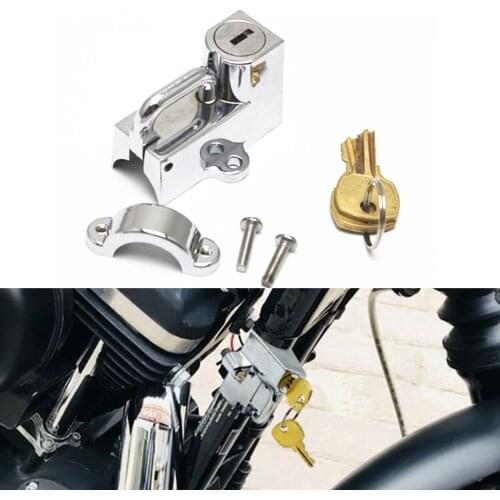 22mm 7/8'' Motorcycle Handlebar Helmet Lock Anti-theft Security Locks Mount Hook Fit For Harley Davidson 883 1200