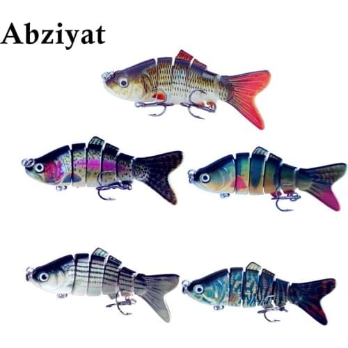 4 inch, 0.59 oz, 6 Segments Swimbait Fishing Lure Crankbait For Bass Fly Fishing 3D eyes fishing lure