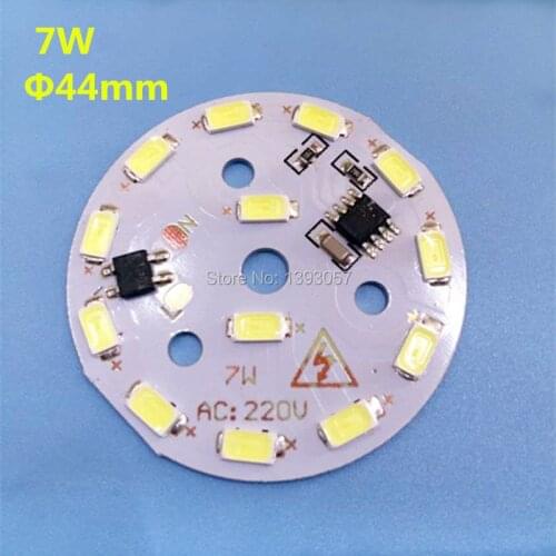 7w AC220V integrated ic LED driver Lamp panel, 5730 SMD Aluminum base plate can connect with AC 220V directly For lamp lighting