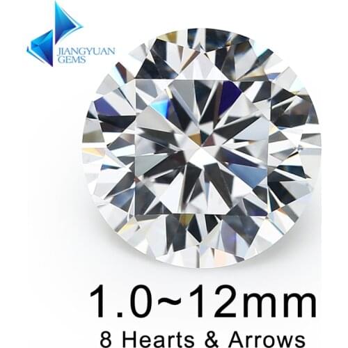 8 Hearts And 8 Arrows Cut 1.0-12mm 5A Quality White Cubic Zirconia Loose CZ Cubic Zircon Stone