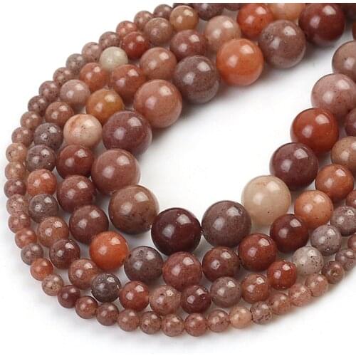 Natural Stone Purple Aventurine Round Loose Spacer Beads For Jewelry DIY Making Bracelet Charms Accessories 15'' 4/6/8/10/12mm