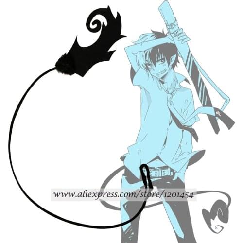 Ao no Blue Exorcist Okumura Rin Tail Black Blue Ver Fire Cosplay Accessorie Prop