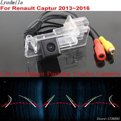 Lyudmila Car Intelligent Parking Tracks Camera FOR Renault Captur 2013~2019 HD CCD Car Back up Reverse Rear View Camera