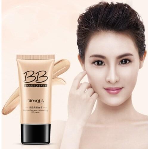 BB-crema Natural de blanqueamiento, corrector humectante, maquillaje de base desnuda, cuidado Facial, Belleza