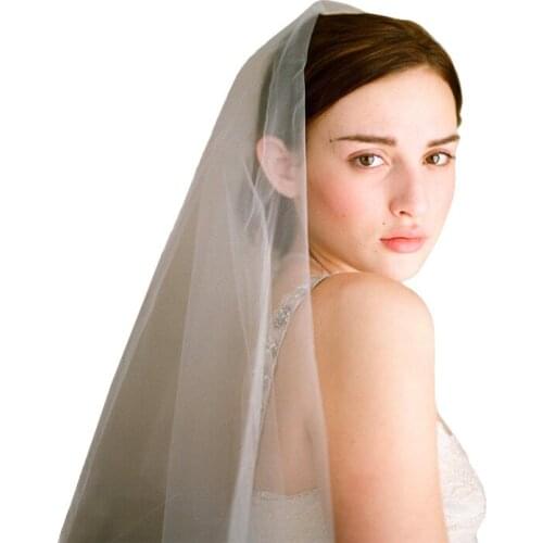 White double-layer bridal veil ladies veil high-end hand-sewn rhinestone hair comb hair veil wedding accessories