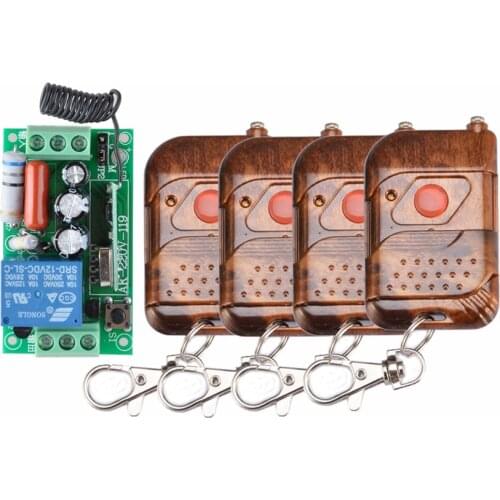 AC 220V 10A 1 Channel Wireless Relay Remote Control Switch RF Receiver Transmitter 315/433 LED Light Lamp Remote ON OFF Push