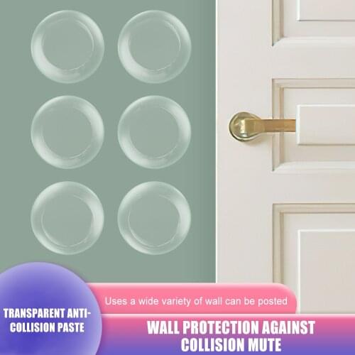 Mute Door Stoppers Wall Protection Safety Shock Absorber Door Handle Bumpers Security PU Waterable Transparent Wall Protectors