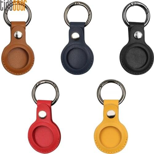 PU Leather Case for Airtag Finder Location Tracker Anti-Scratch Anti-Loss Protective Cover For AirTags Holder Protect Sleeve