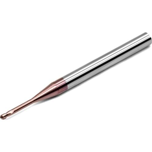 HRC62 Long Neck Cutter d0.6mm Tungsten Solid Carbide Square End Mill Ball Nose Endmills