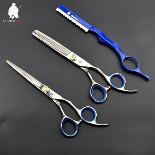 10 sets 6 inch Cutting Thinning Styling Tool Hair Scissors Stainless Steel Salon Hairdressing Shears Regular Flat Teeth Blades