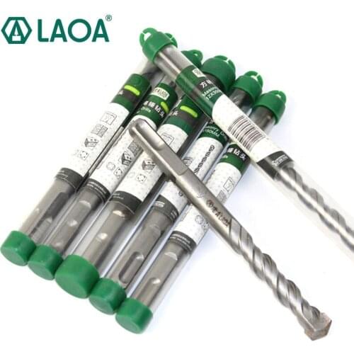 LAOA 1pcs Electric Drill bits Two Pin Two Slot Square/Round Impact Hammer Drill Bit for Drilling Wall Concrete