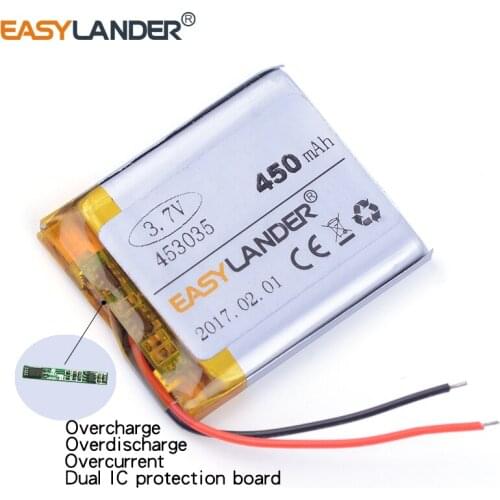 453035 3.7V 450mAh Rechargeable li Polymer Li-ion Battery For mp3 mp4 mp5 speaker DVR GPS PDA IPTV Set top box