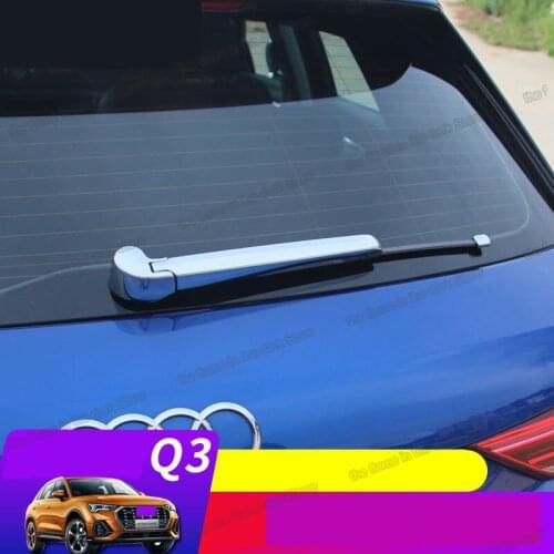 Lsrtw2017 Car Rear Window Rain Wiper Cover Trims Moldings for Audi Q3 2019 2020 2021 Accessories Auto Styling Kit Parts