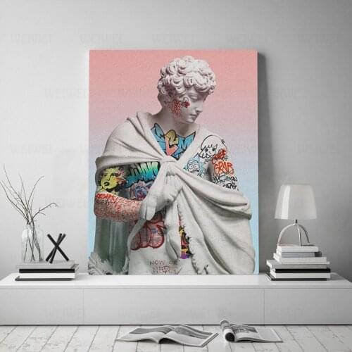Vaporwave Sculptures Art Fashion Poster Painting Wall Decoration Art Canvas Prints For Living Room Home Bedroom Decor