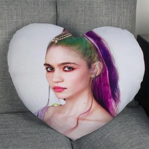 Grimes Singer Pillow Slips Heart Shape Pillow Covers Bedding Comfortable Cushion/Good For Sofa/Home/Car High Quality Pillow Case