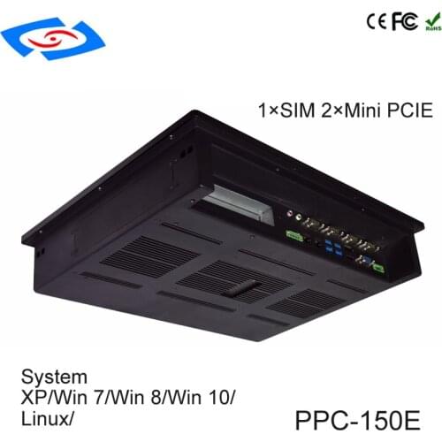 Low Cost 15 Inch Touch Screen Embedded Industrial Tablet PC IP65 Fanless Design With Intel Core I3-3110M/I5-3210M/I7-3610QM