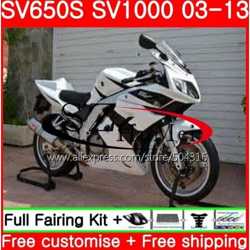 Fairing For SUZUKI SV1000S SV650S 03 04 05 06 07 08 106SH20 SV650 1000 S SV 650S 1000S Black white 2003 2004 2005 2006 2007 2008
