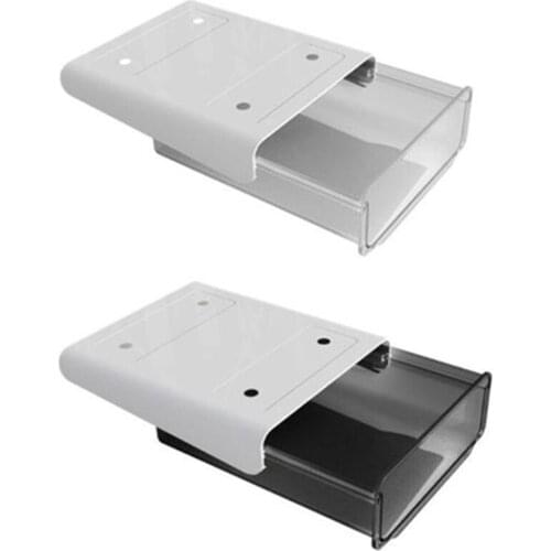 Under Desk Drawer Organizer Self-Adhesive Storage Box Under Table Drawer Tray Organizers for Home Office