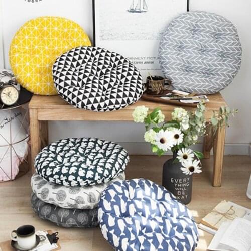 Round Shape 3 Sizes Seat Cushion Silk Cotton Core Cotton Polyester Tatami Cushion Pillow Home Decoration Car Soft Sofa Cushions