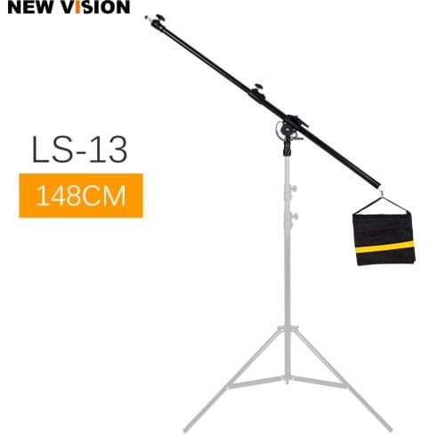 Pro 84-148cm / 33"-58" Studio Photo Telescopic Boom Arm Top Light w/ Sandbag for Speedlite / Bear Weight About 10KG