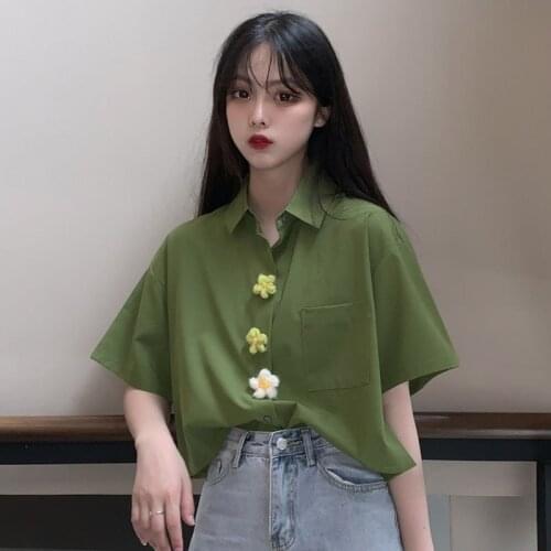 Женские рубашки с коротким рукавом QWEEK China At AliExpress