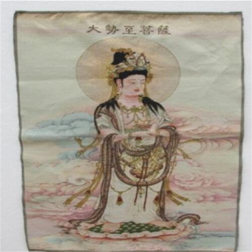 35,46 '/bordado de seda thangka diosa amable guanyin en el Tíbet y Nepal