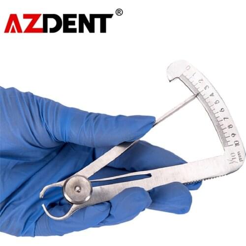 Stainless Steel Autoclavable Caliper Dental Surgical Dentist Lab Dental Ruler 0-10mm Surgical Ruler Measuring Tools