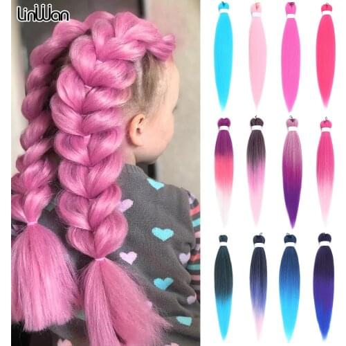 Easy Jumbo Braids Hair Extensions Synthetic Afro Braids Ombre Pre Stretched Braiding Hair Yaki Straight Easy Crochet Braid Hair