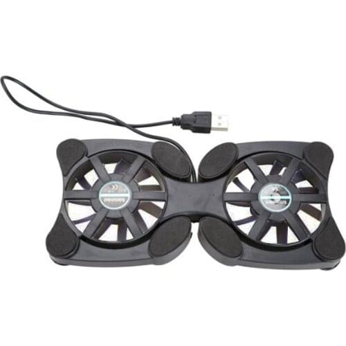 Foldable USB Cooling Fan Mini Octopus Cooler Pad Quiet Stand Double Fans For Notebook Laptop PC GK99