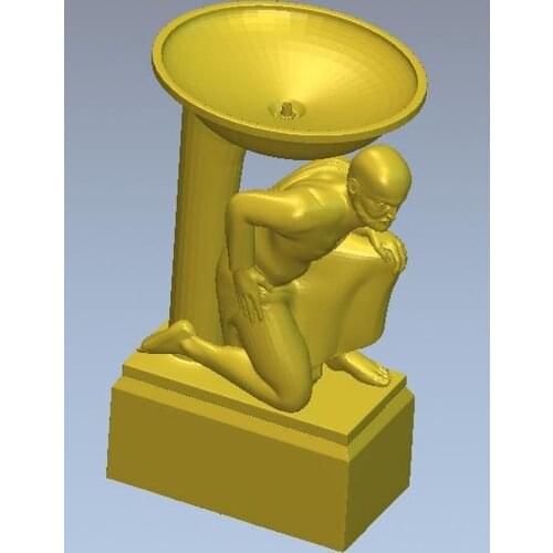 3d model relief for cnc in STL file format Panno sleeping Statue
