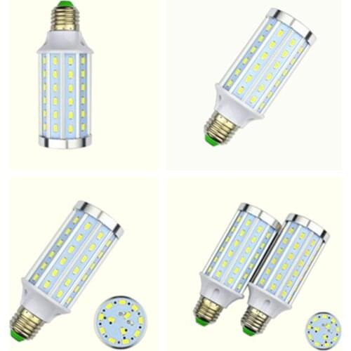 High Power Aluminum PCB Cooling 5730 SMD LED Corn Bulb 85V-265V E27 12W 18W 25W 30W 40W 50W 60W No Flicker LED lamp Spot light