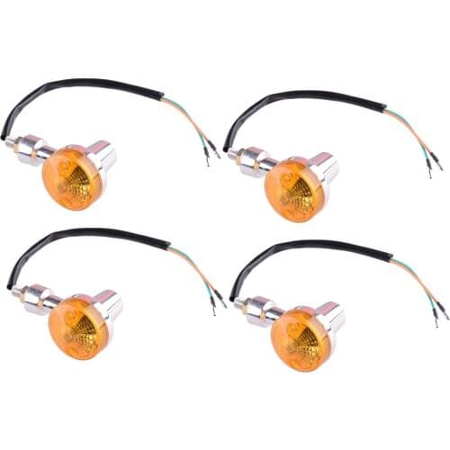 Universal 4pcs Motorcycle Motorbike Amber Bulb Turn Signal Light Indicator Lamp Refit