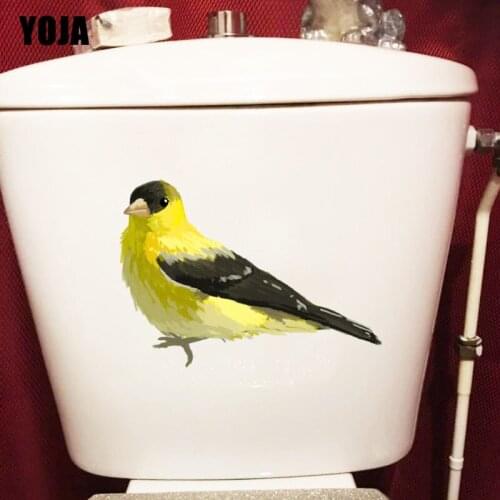 YOJA 23.8X17.1CM Cute Birds Bedroom Home Decor Toilet Sticker Wall Decal T3-1174